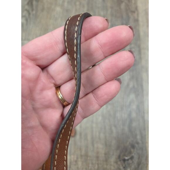 FOSSIL Crossbody Bag Handbag Purse Tan Leather Saddle Bag Vintage Brown - Picture 6 of 7